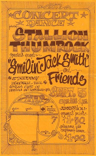 Stallion Thumrock and Smilin Jack Smith poster from the early '70s